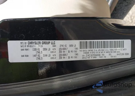 2014 Chrysler Town & Country Touring из США, поврежденный, VIN 2C4RC1BG7ER460588